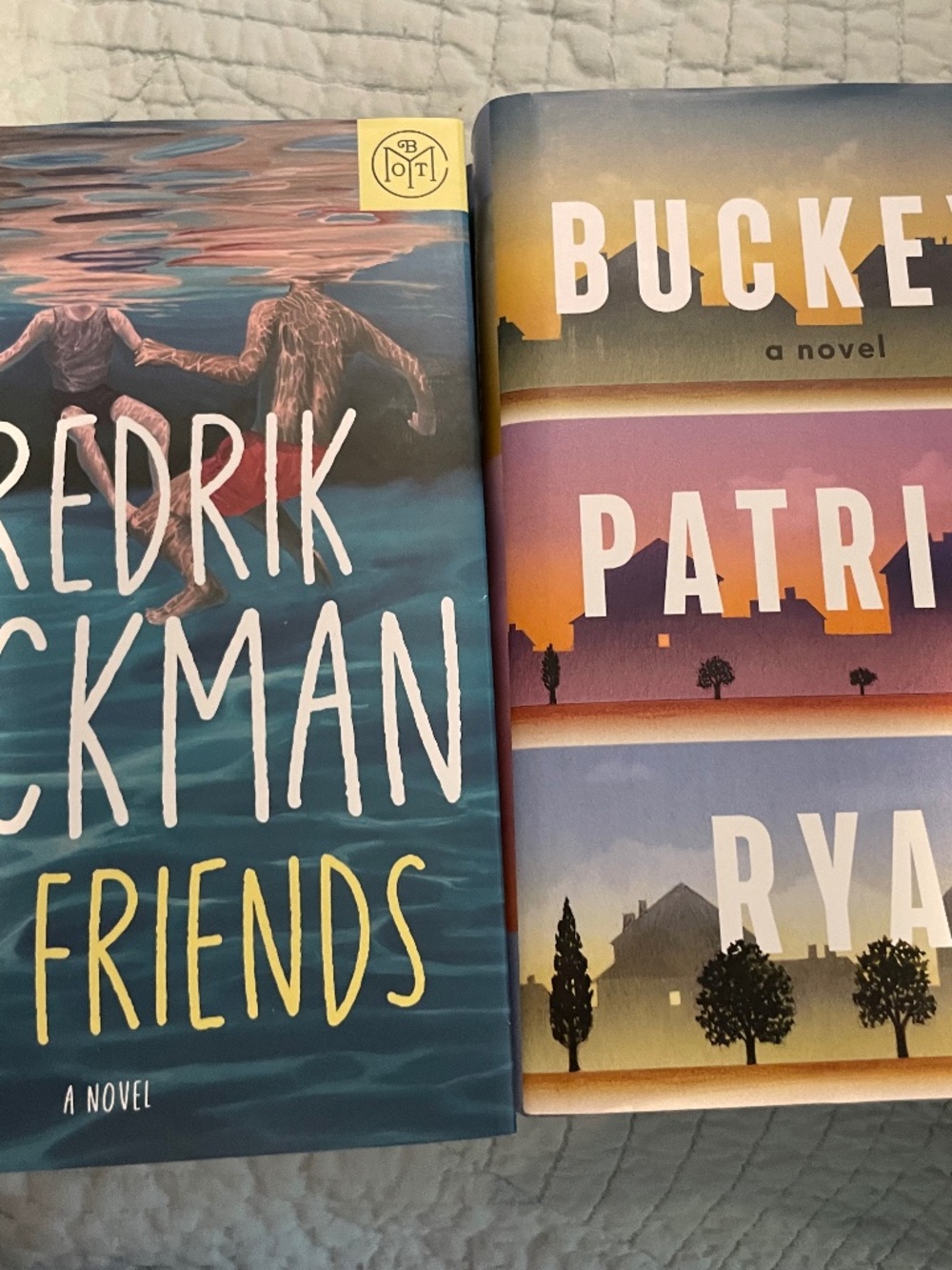 4 BOTM hardcovers (2 thrillers, 2 novels)